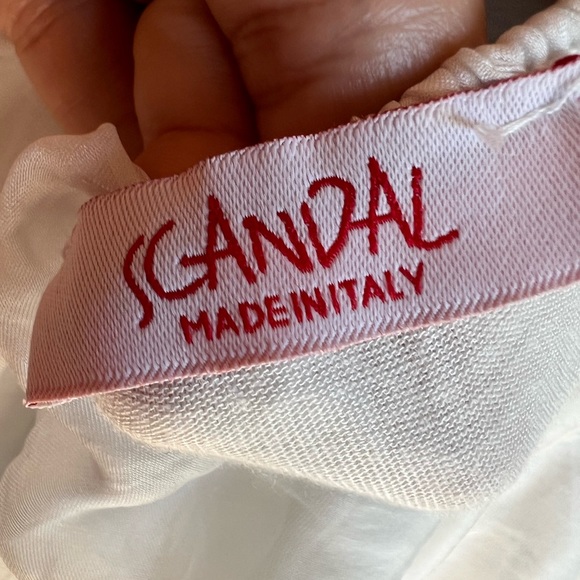 Scandal sequined semi sheer top Sz L - Picture 3 of 6